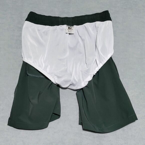 Bear Bottom Shorts Men’s Size Small 7" Swim Hybrid Zip‎ Pocket Green NWOT - Picture 7 of 13